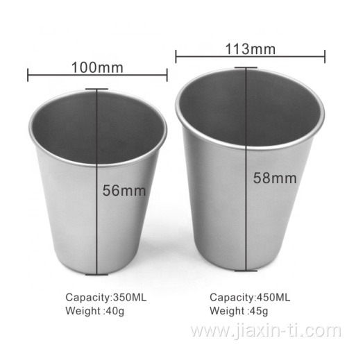Metal 350ml Beer Mug OEM Titanium Beer Cups